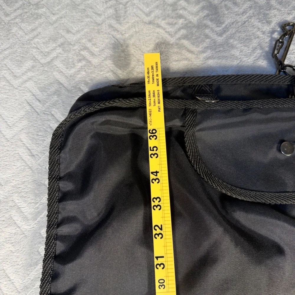 Pierre Cardin‎ Garment Bag Black Hanging Suit Travel Luggage Vintage Nylon